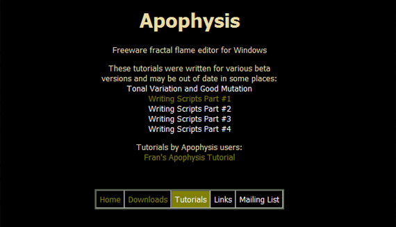 apophysis scrip tutorial  Exceptional Apophysis Tutorials