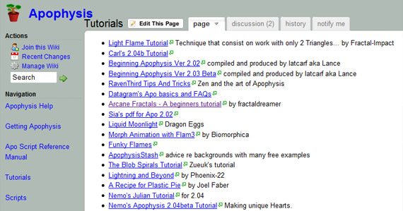 apophysis wiki tutorials  Exceptional Apophysis Tutorials