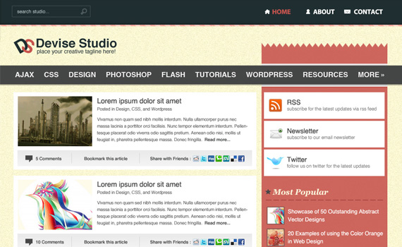 Clean-creative-wordpress-style-theme-in-photoshop-web-design-layout-tutorials-from-2010