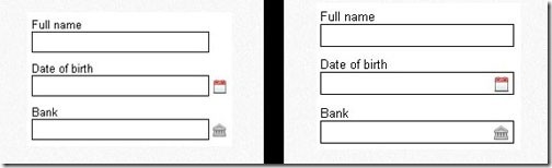 Make image buttons a part of input fields