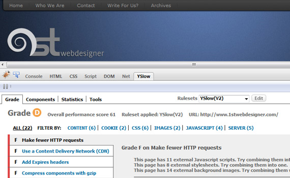 Yslow-extension-web-design-analytics-tools