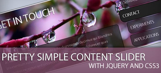 Pretty Simple Content Slider with jQuery and CSS3