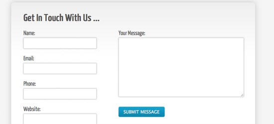 Create A Clean and Stylish CSS3 Contact Form