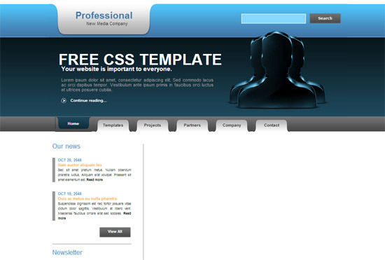 45 High-Quality Free HTML/CSS Templates from 2011 and 2012