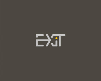 exit typographic logo inspiration