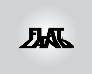 flat-land typographic logo inspiration