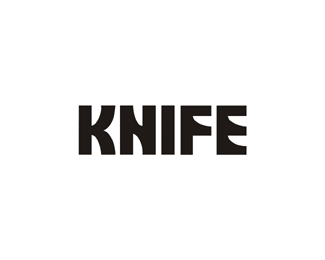 knife typographic logo inspiration