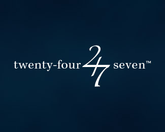 twenty-four-seven typographic logo inspiration