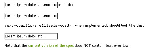 force text to overflow css