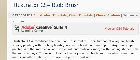 adobe illustrator cs4 tutorials free
