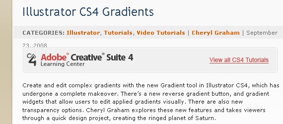 free adobe illustrator cs4 tutorials