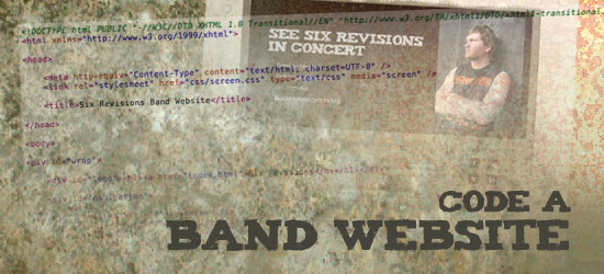 Coding a Band Website Created in Photoshop