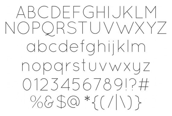 simplistic modern typeface