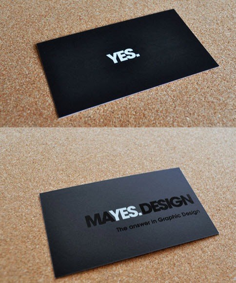 creative minimal business card design inspiration yes-minimal-business-cards