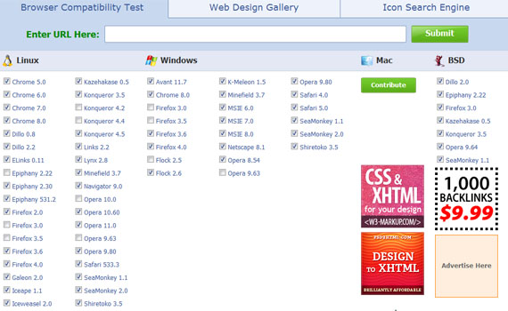 Browser Compatibility Chart