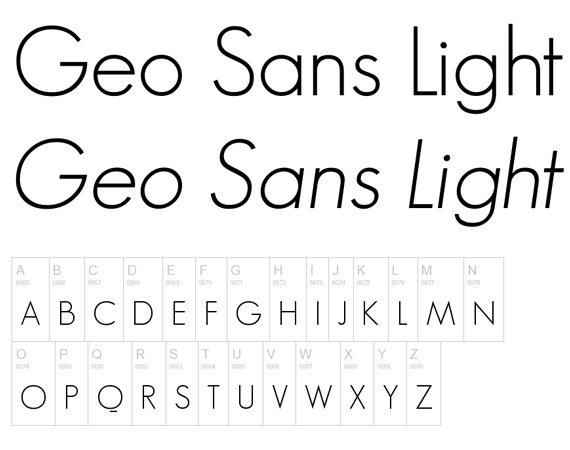 simplistic modern typeface