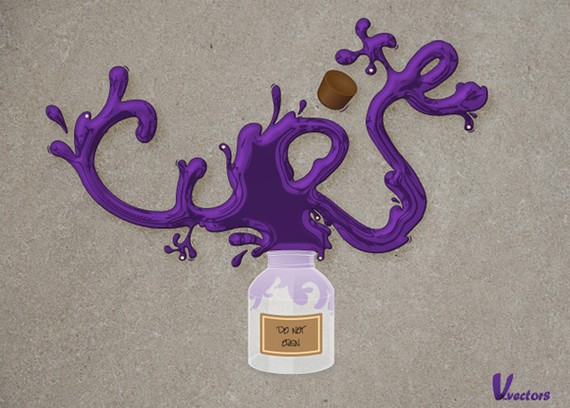 Create a Jar Illustration and Splashy, Purple Text Effect