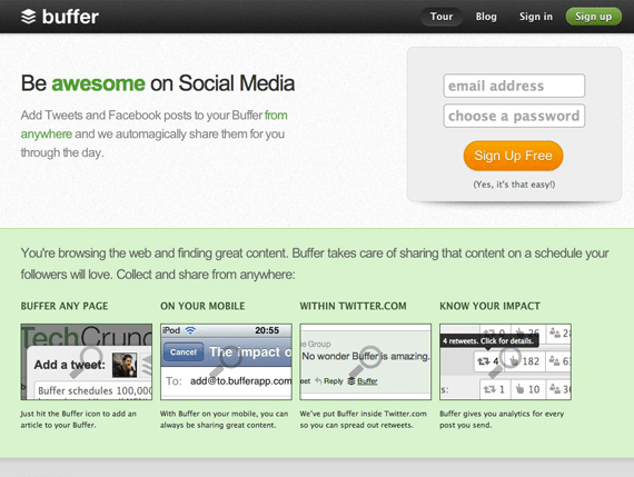 Bufferapp social media promotion tool