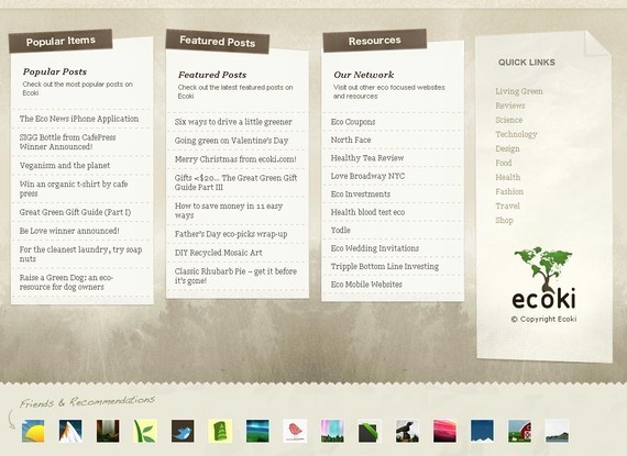 footer design inspiration Ecoki