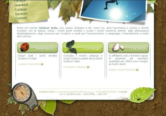 footer design inspiration Outdoor italia