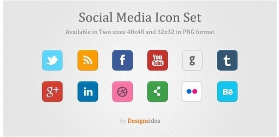 Social Media Icon Set by Designsidea