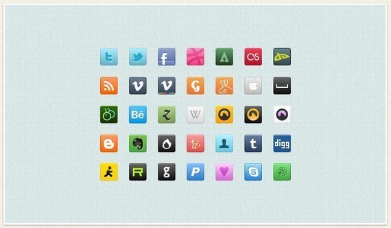 Instant Download Red 28 SOCIAL MEDIA icons set 3 sizes