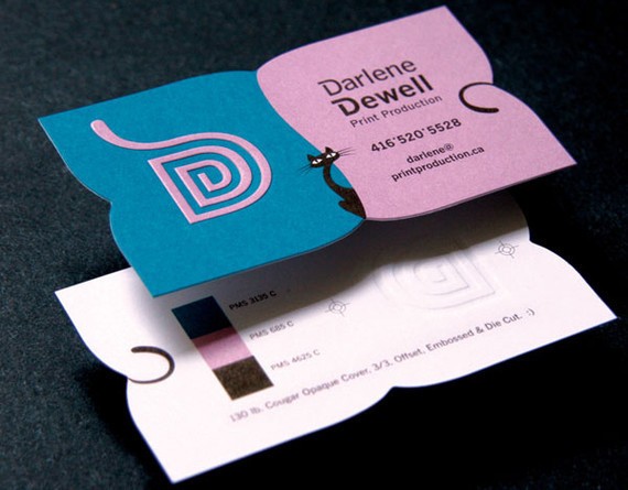 creative minimal business card design inspiration Darlene Cards