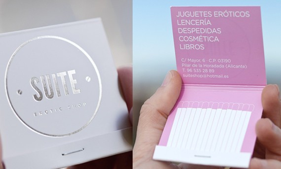 creative minimal business card design inspiration Suite. Erotic shop