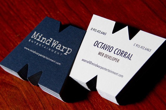 creative minimal business card design inspiration MindWarp Business Cards