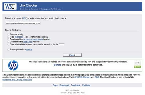 W3C Link Checker