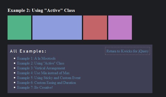 Kwicks-jquery-css-navigation