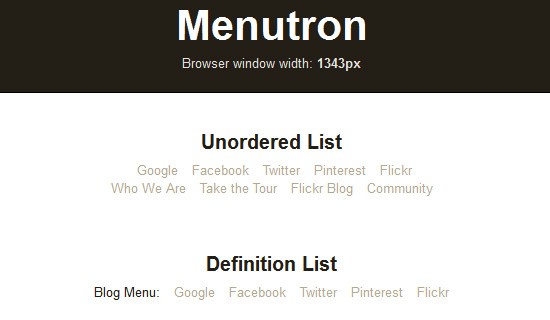 Menutron-jquery-css-navigation