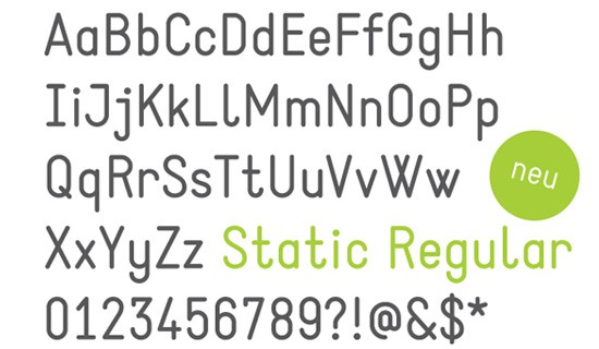 Static free fonts 2015