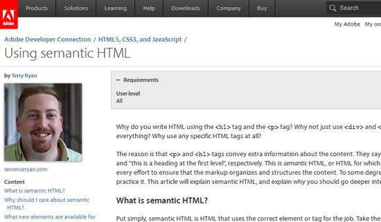 Semantic-html5-tutorials