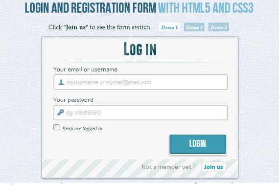 Login and Registration Form with Html5 and CSS3