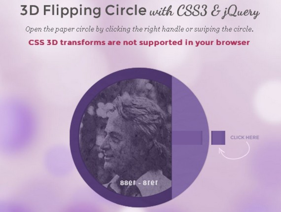 3D Flipping Circle with CSS3 and jQuery