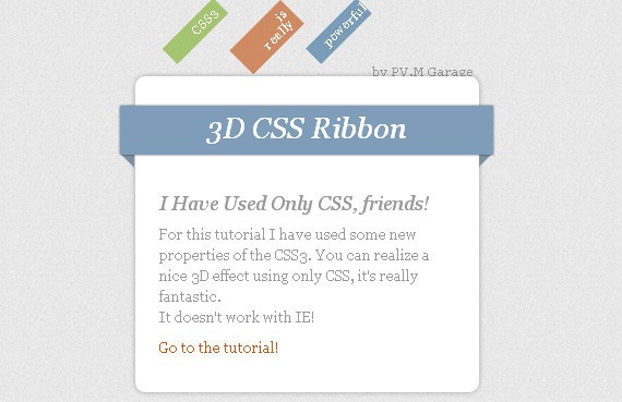 How To Create Depth And Nice 3D Ribbons Only Using CSS3