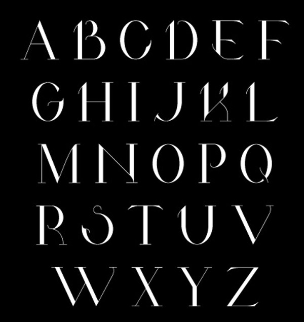 simplistic modern typeface