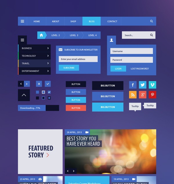 free-flat-UI-kit-11