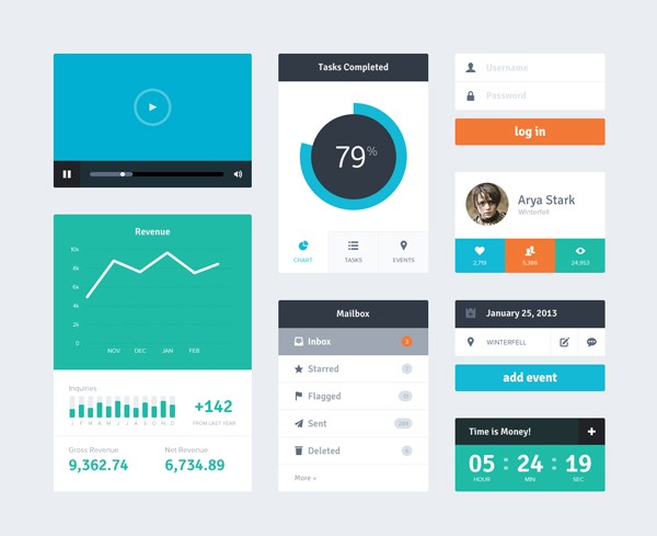 free-flat-UI-kit-39