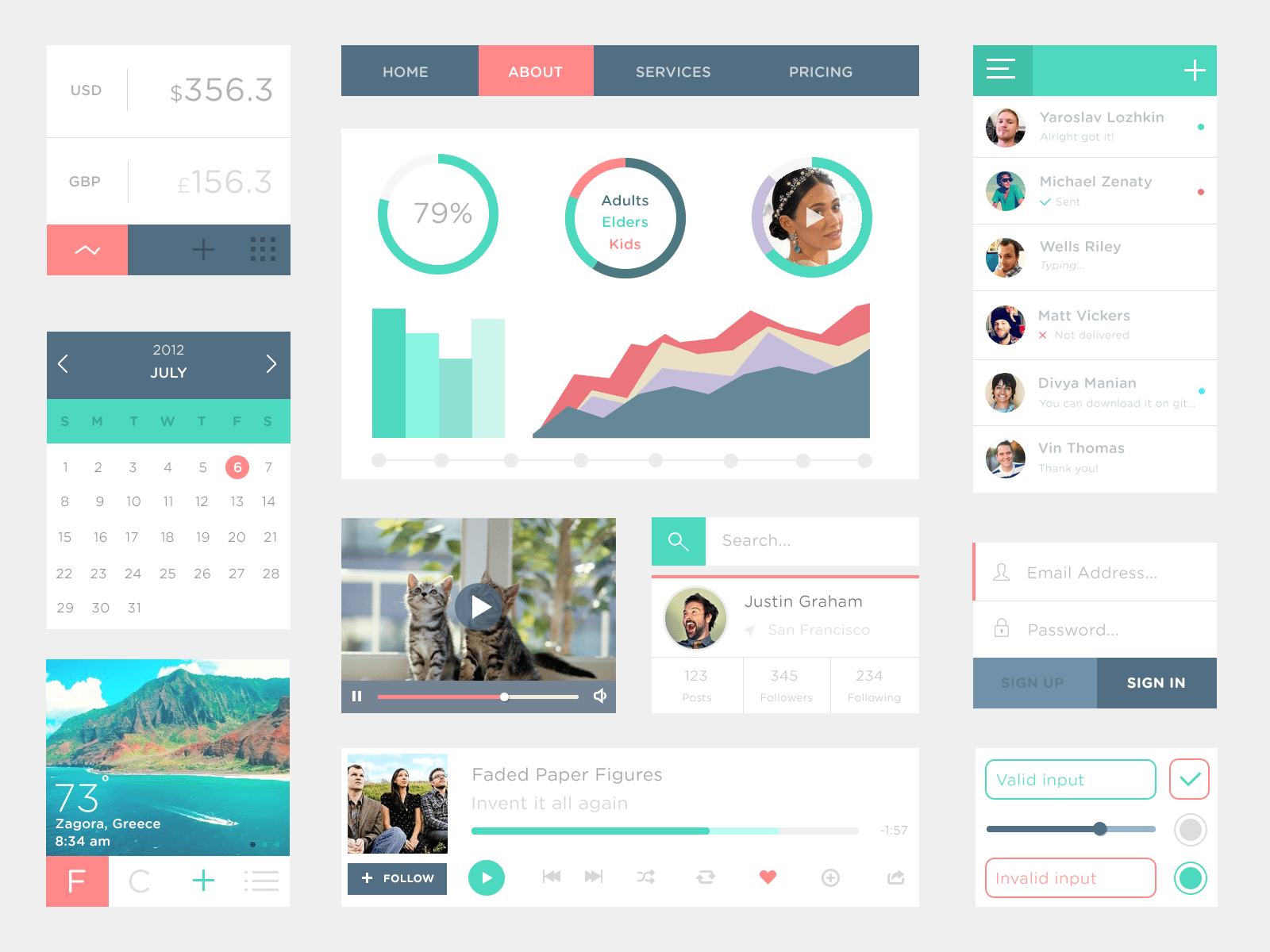 Flat Ui Design Examples