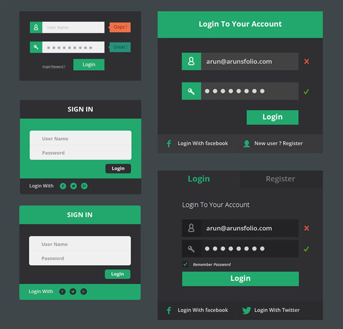 The Top 50 Free Flat Design Ui Kits And Templates