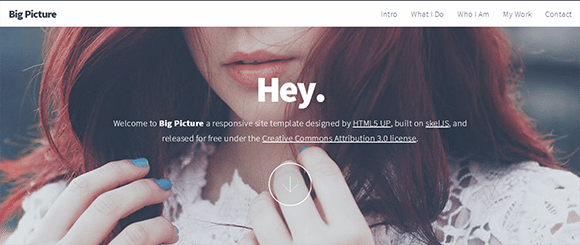 free responive web template html css Big-Picture