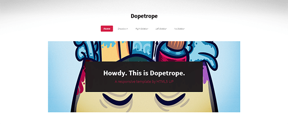 free responive web template html css Dopetrope