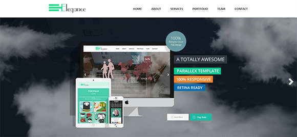 free responive web template html css Elegance