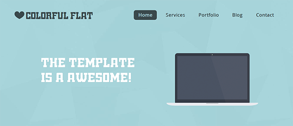 free responive web template html css Flat-Single-Page