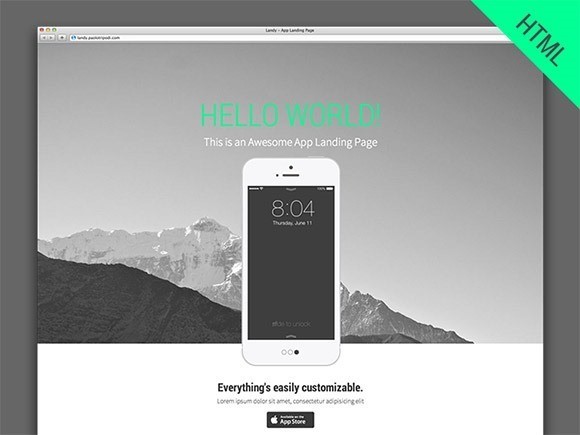 free responive web template html css Landy