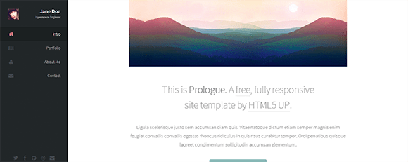 free responive web template html css Prologue