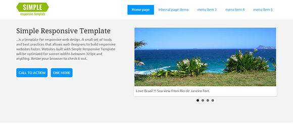 free responive web template html css Simple
