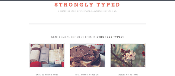 free responive web template html css Strongly-Typed